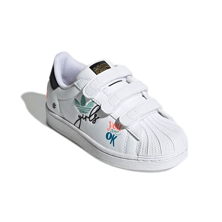 Adidas Superstar Pure Little Kid Self Love Kids Sneakers White Cloud-White  Core-Black H00778 Buy cheaply on Joom