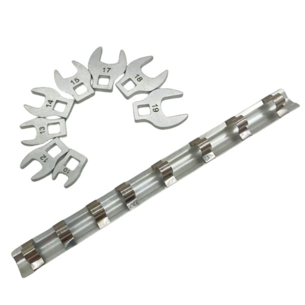 8Pcs Replaceable Open End Spanner 10 To 19mm L-shaped Wrench Portable Wrench Replacement Head