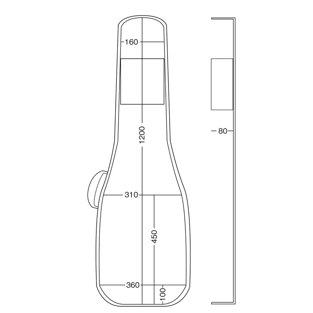 Kikutani Bass Guitar Gig Bag Black GVB-60B