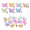 Mini Butterfly Resin Charms Glitter Filling Butterfly Flatback Cabochons for Nail Charms,Slime Supplies,Phone Case,Earring DIY