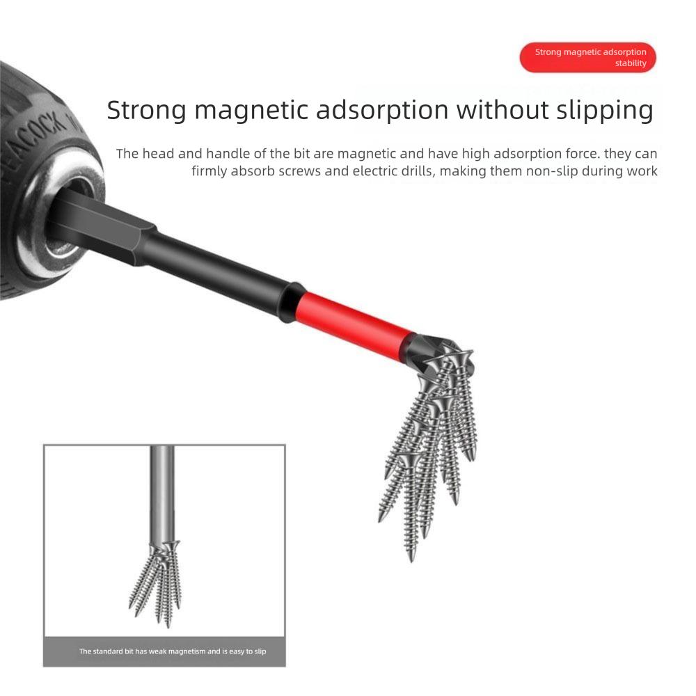 4/5/6Pcs Non-slip Magnetic Batch Head Wear-resistant High Hardness Bit  for Power Drilling