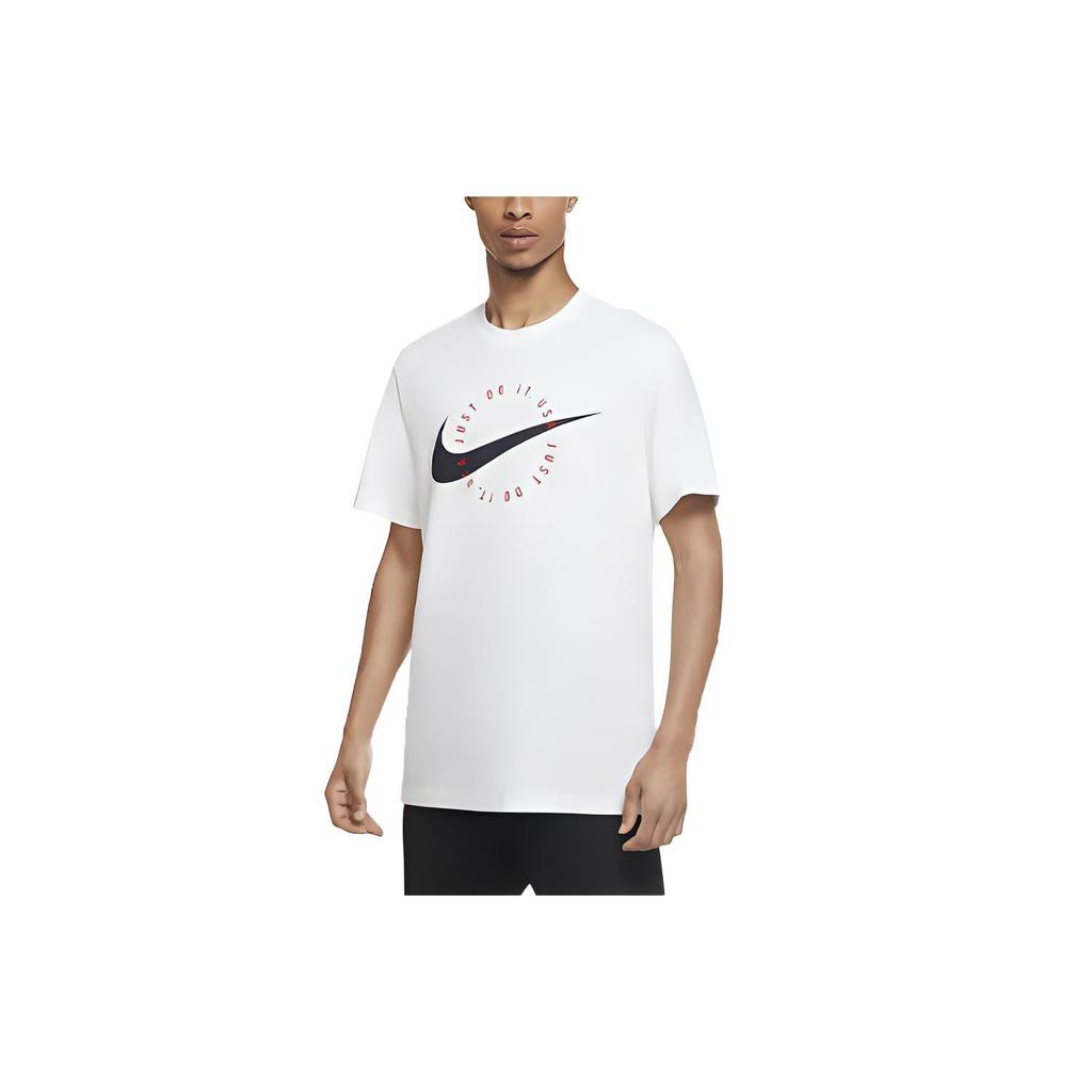 Nike T Shirts Men's White Crew Neck Moderate DA8866-100