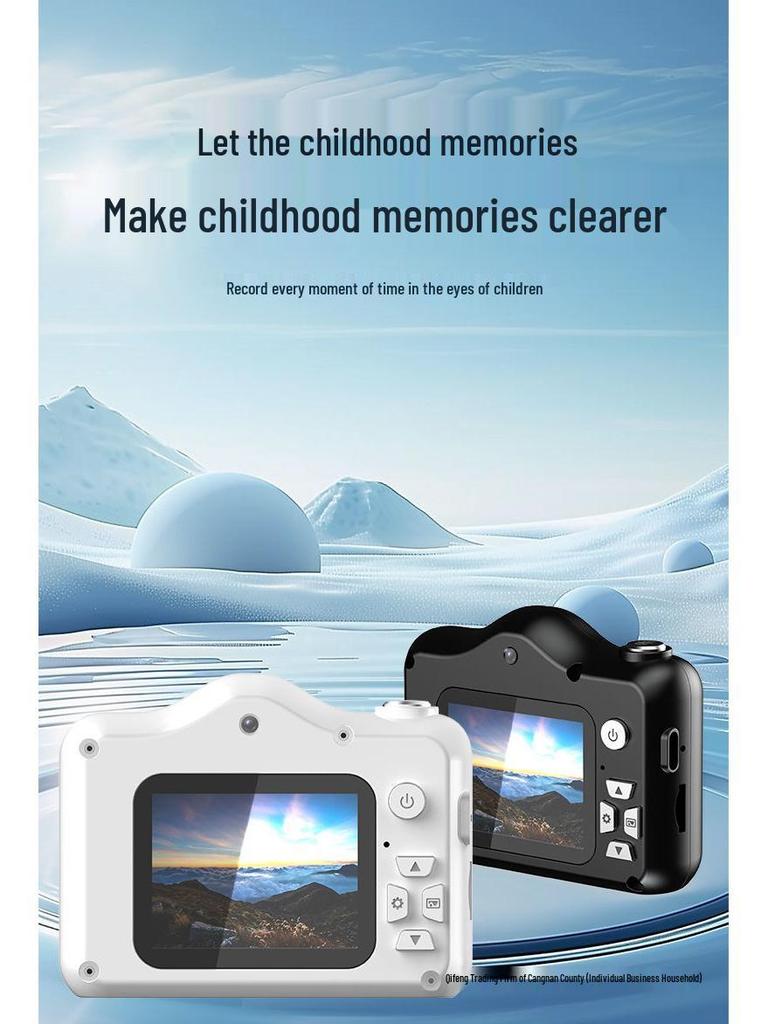 9600W Retro Dual-Lens Cute Digital Camera for Students - Capture and Transfer Photos To Mobile Phone