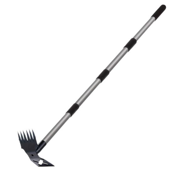 Long Handle Weed Puller Tool Heavy-Duty 2-in-1 Weeding Tool Hand Weed Rake And Hoe for Easy Weeding Soil Loosening Digging in Garden Yard Lawn