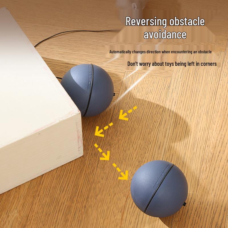 Smart Interactive Cat Toy Ball: Automatic, Bite & Scratch Resistant, Self-Play Boredom Relief with Mouse Design