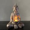 Buddha Holder Tabletop Tealight Decor Statues Collectible Figurines for Relaxing Gift