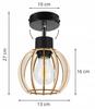 MODERN LED WOODEN BALL CEILING LAMP