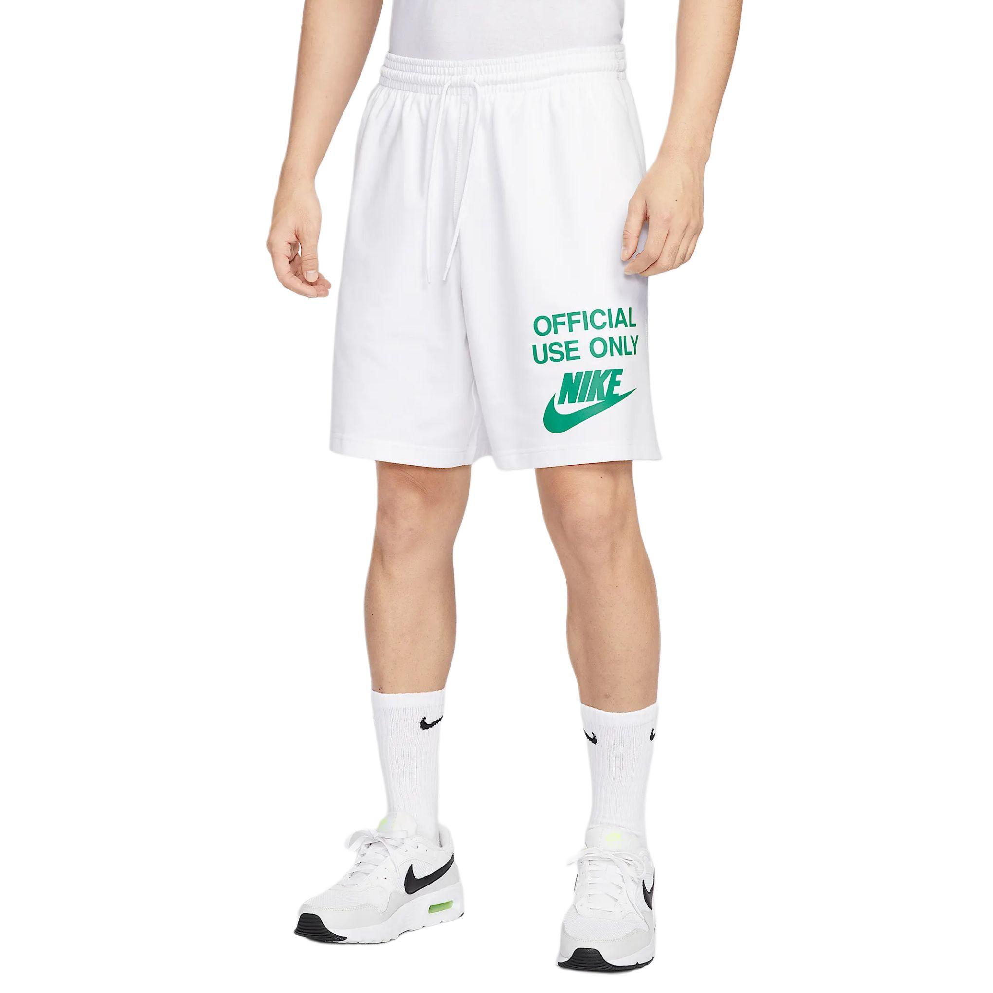 

Nike Club Soft Comfortable Knitted Drawstring Sports Shorts Men shorts White Stadium-Green IB8414-100 XL