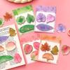 60 Sheets Kawaii Colored Leaf Memo Pads Simple Scrapbooking Sticker School Supplies Post Sticky Notes Office Stationery