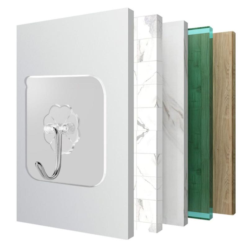 10/20 Pcs Hooks Transparent Strong Self Adhesive Door Wall Hangers Hooks Suction Heavy Load Rack Cup Sucker for Kitchen Bathroom