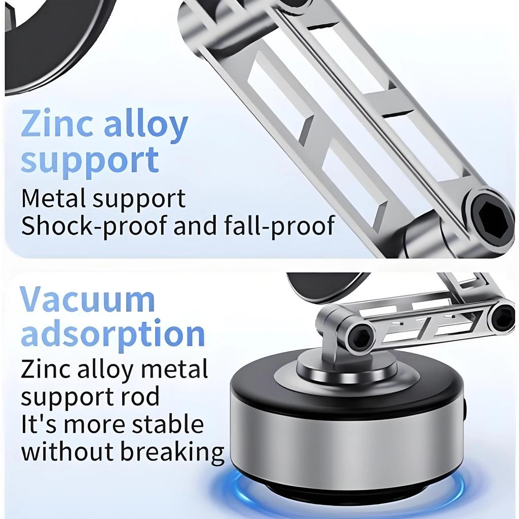 Portable Foldable Car Magnetic Vacuum Adsorption Bracket 360 Degree Rotating Desktop Wall Bathroom Vlog Electric Sucker Holder