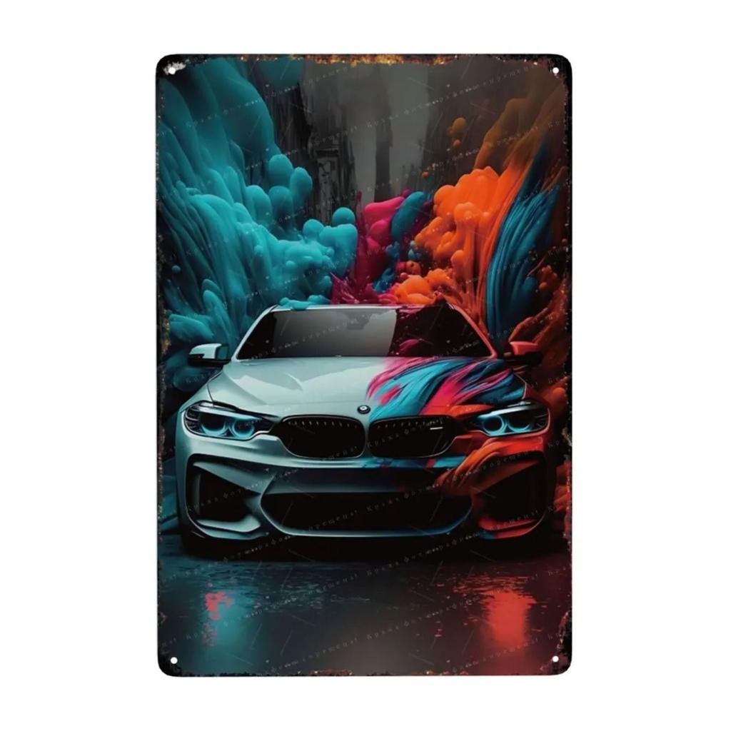 Metal Interior Sports Car Nameplate 20x30cm