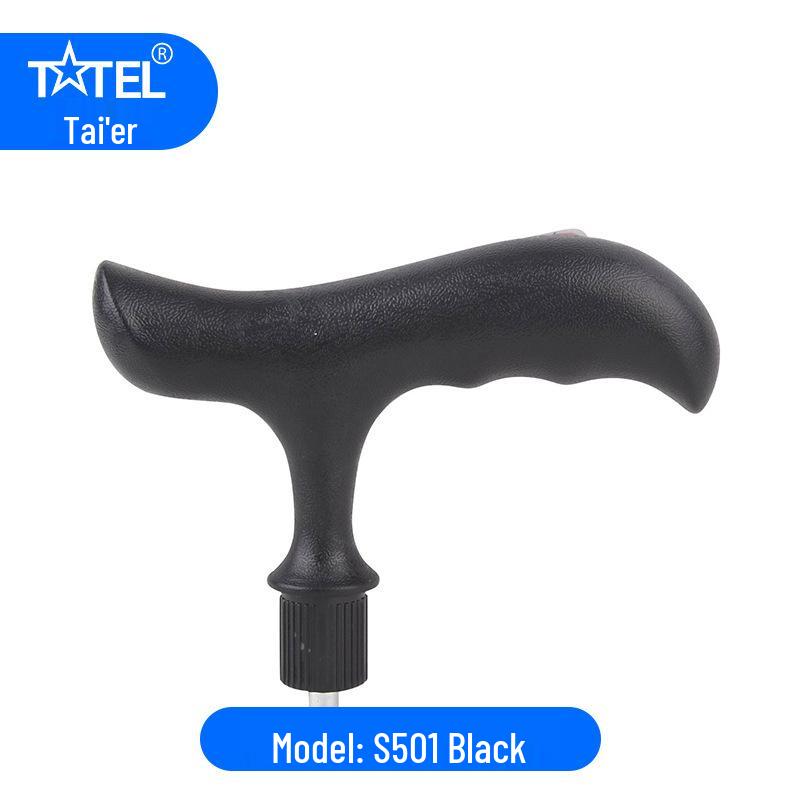 Trekking Pole and Cane Handle Accessories - Plastic Economy or Wooden Options for Seniors, Multiple Specifications