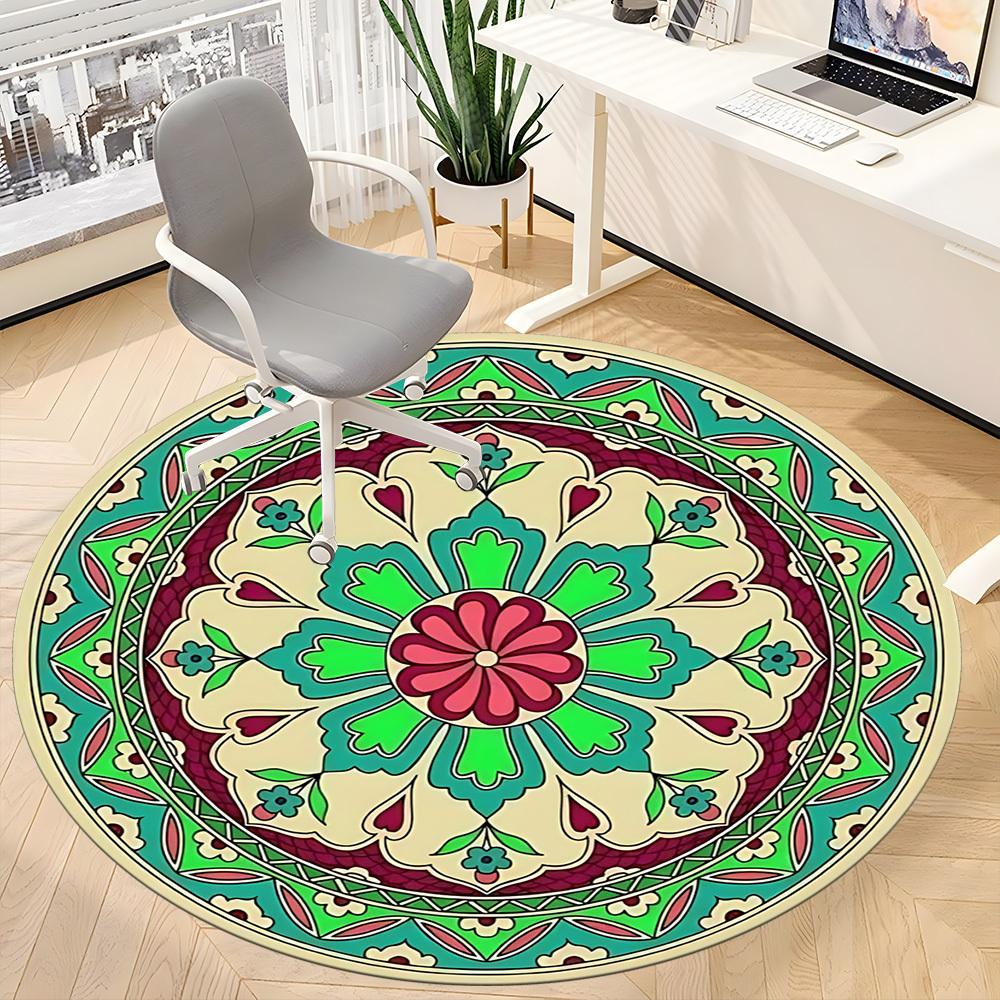 1pc Mandala Pattern Chair Carpet for Office, , Non-slip carpet, Very suitable for offices, farmhouses,Outdoor carpet yy251120097