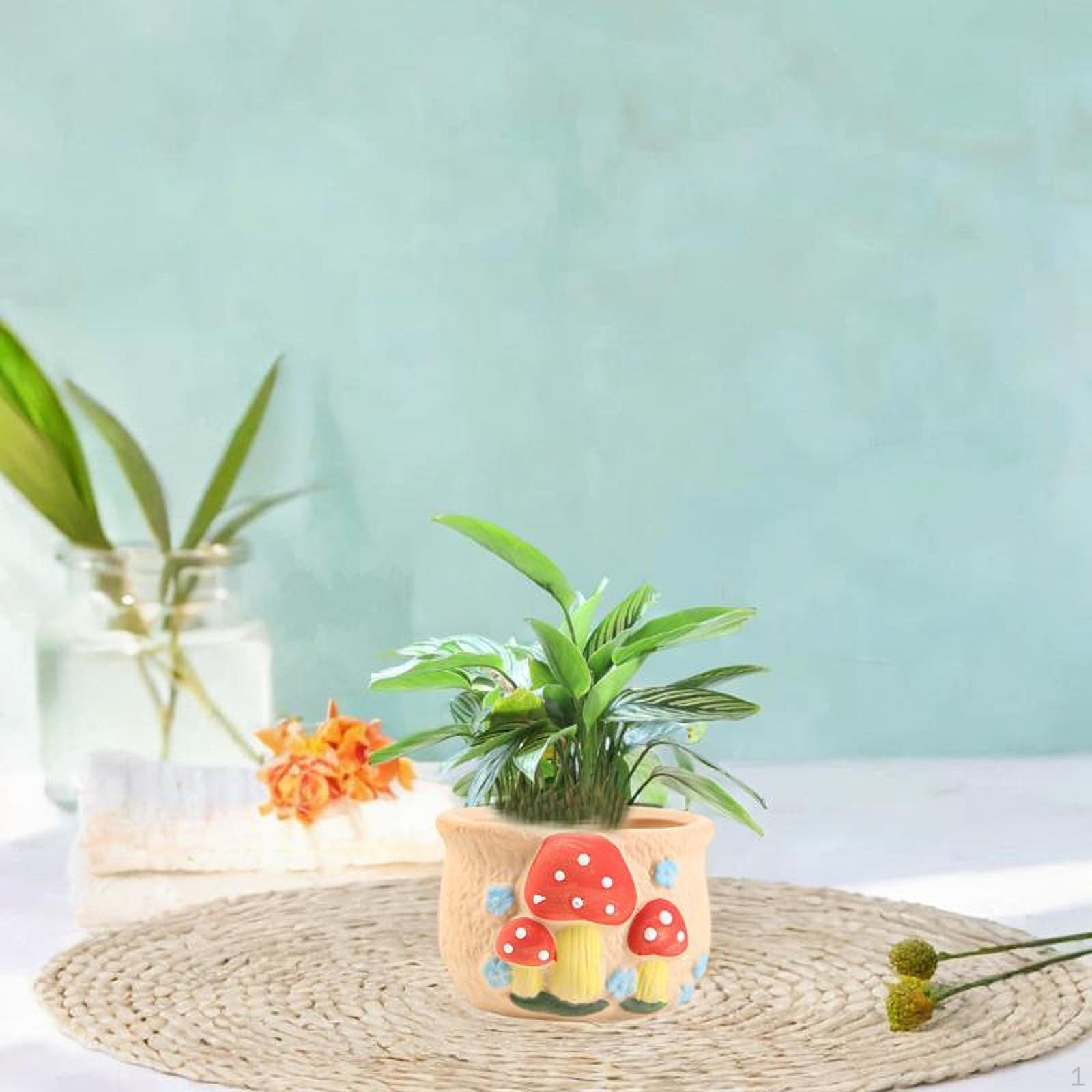 

- Цветочный горшок-кашпо в виде гриба 10 X 9 6,3 см, универсальный, для гостиной, декоративный стол Style A