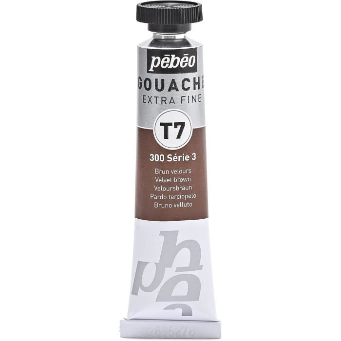 Tube 20ml Peinture Gouache T7 extra fine BRUN VELOURS