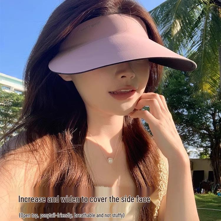 Women's Seamless Large Brim Ice-Feel UV Protection Foldable Sun Hat