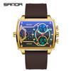 Sanda Men's Trendy Business & Sports Waterproof Electronic Watch