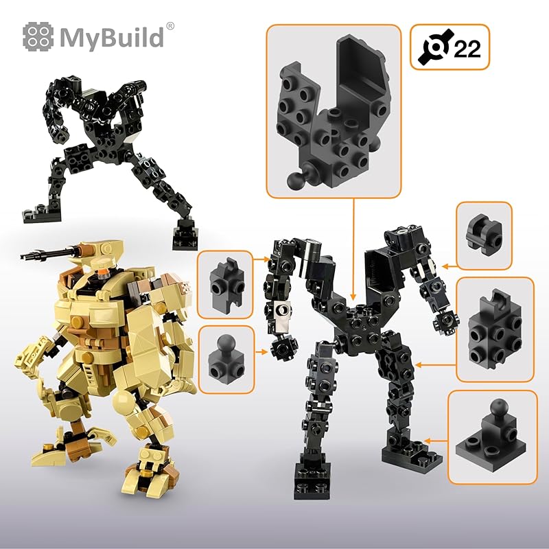 MyBuild 6012 Conjunto de Blocos de Construção de Robô Titan Mecha Frame, Série Sci-Fi, A partir de 14 anos, Compatível com Outras Marcas