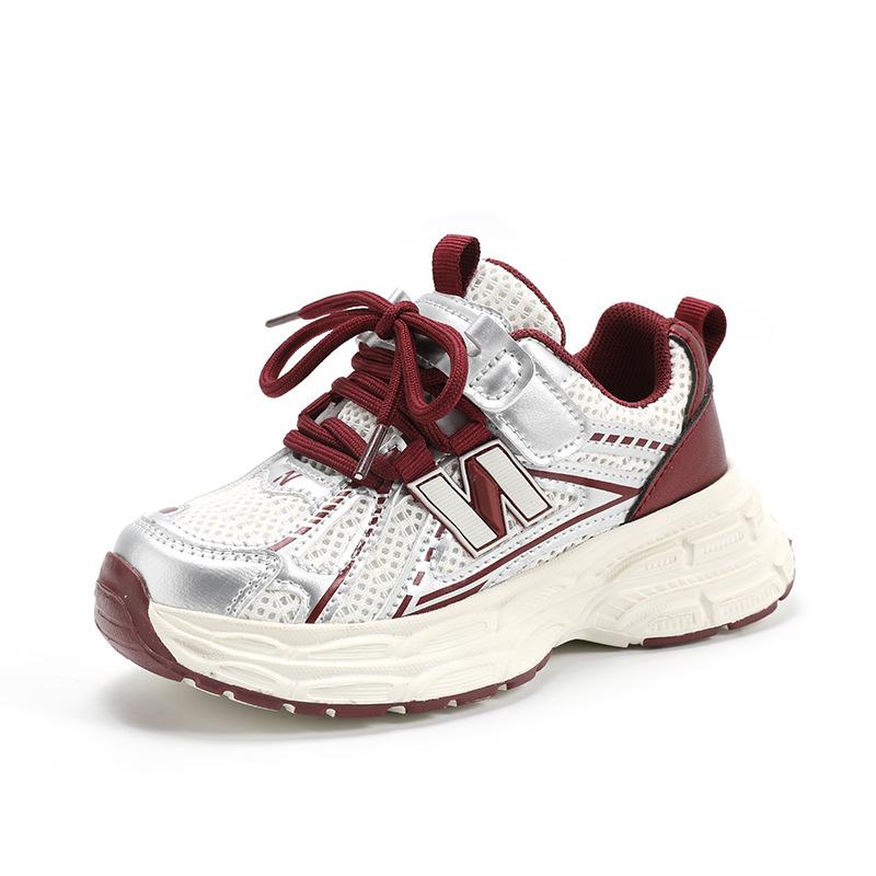 Popular spring 2025 new children's sports shoes soft sole non-slip baby girl casual shoes boys mesh single shoes