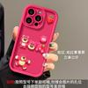 Internet Celebrity Strawberry Bear for Apple 17 Mobile Phone Case iPhone16promax Emery 15 New All-inclusive Lens