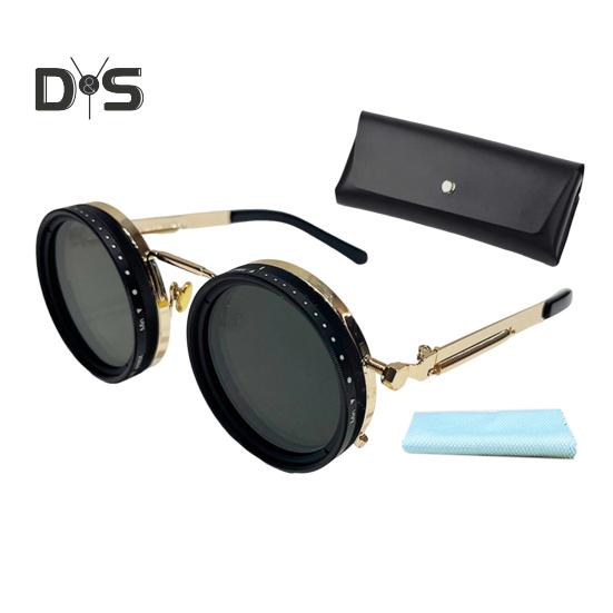 Malé okrúhle polarizované slnečné okuliare pre mužov ženy 1-9 stupňov nastaviteľný odtieň slnečné okuliare s ND filtrom šošovky na pláž, do tieňa, na rybolov, na šoférovanie