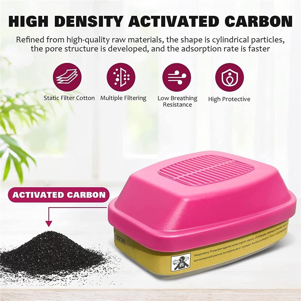 60926 Filter Cartridges for Respirator, Chemical Paint Organic Vapor Cartridges Filters Compatible with 6200, 6800, 7502, 7503 Respirator