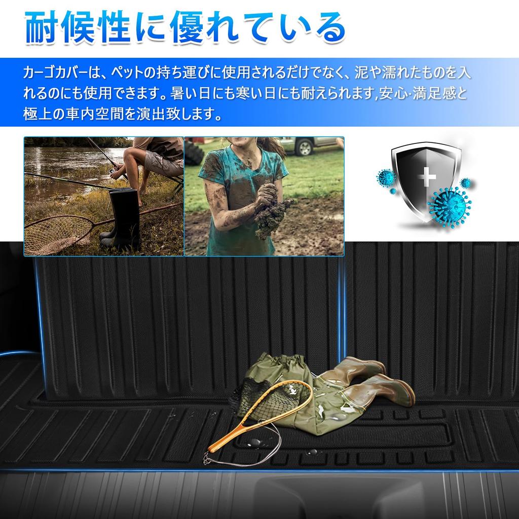 CARVANTA New Land Cruiser 250 Series Luggage Mat Land Cruiser 3D GDJ250W TRJ250W GX LAND CRUISER April 2024 Current Trunk Mat Split Type 3D Molding