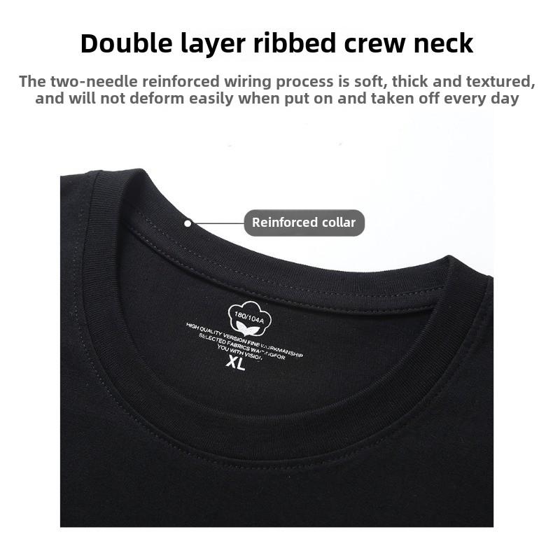 GMXIA Cotton Short Sleeve T-shirt Men's Fashion Loose Half Sleeve Top Printed T-shirt