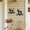 WTEMPO Simple Retro Cat/dog-shaped Hooks Creative Outdoor Courtyard Garden Wall Decoration Home Key Hooks Wall Hangings