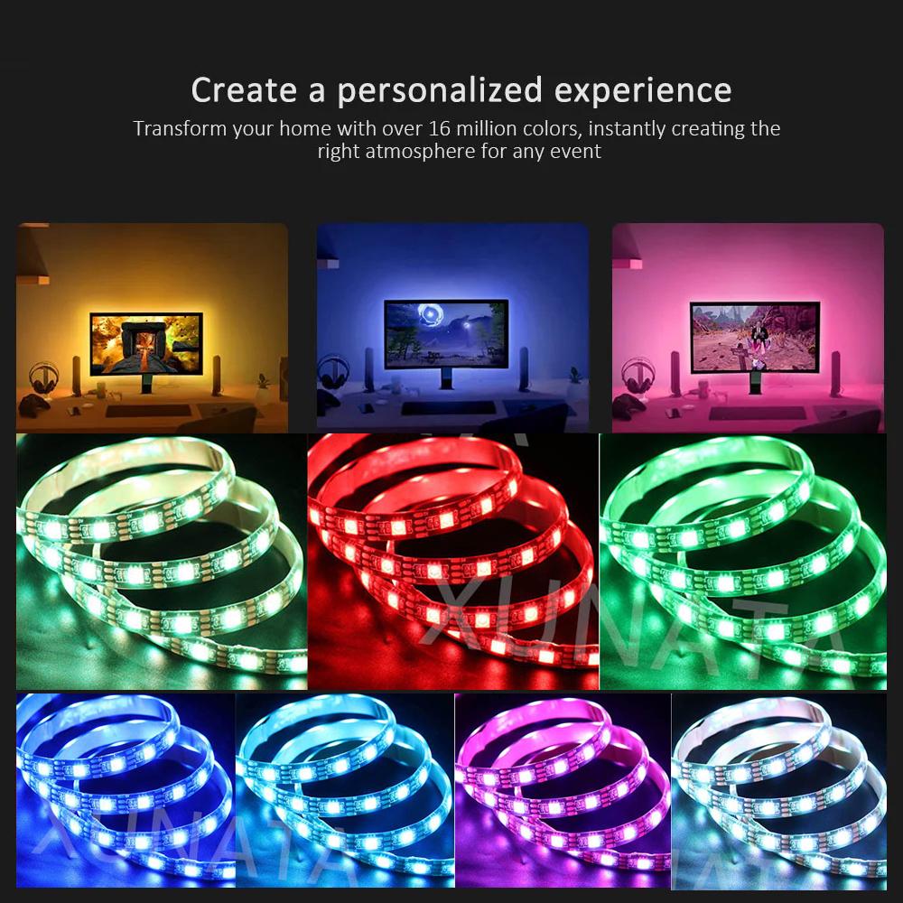 USB LED Strip Light 5050 RGB Light Strip TV Backlight Lights Decor RGB For Bedroom Indoor Decor