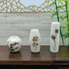 3pcs/set Pocket Story Mini Ceramic Hand-painted Orchid Chinese Style Vase Miniature Scene Ornament Photo Props Home Decoration