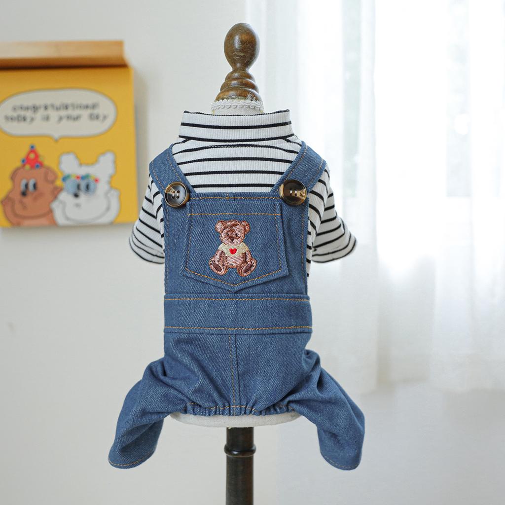 PETCIRCLE Pet Circle Dog Quad Pet Clothing Clothing Corduroy Good Friends Overalls Collection