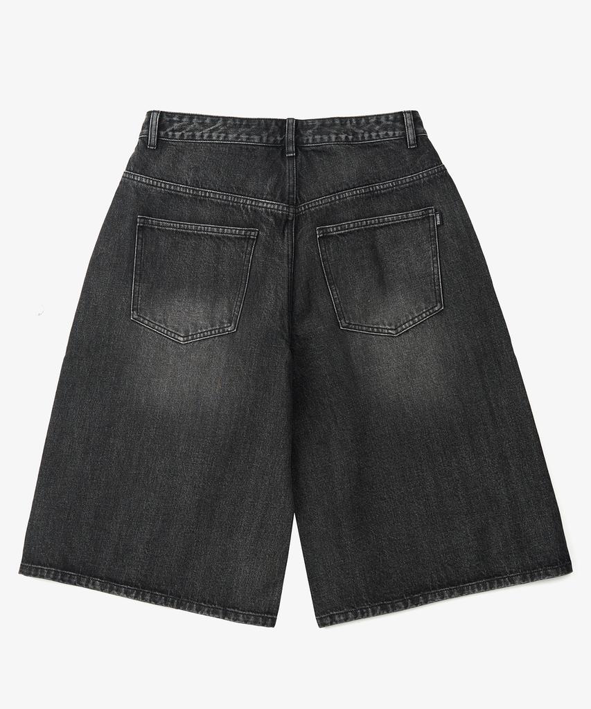 TOFFEE Washed Bermuda Denim Pants (Grey)