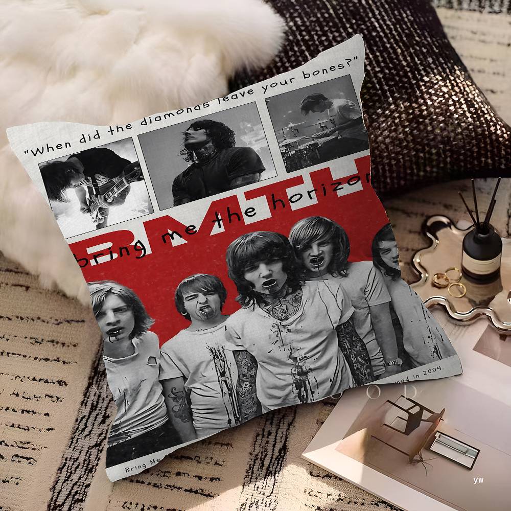 Rock Band BBring Me The HHorizon Personalized Picture Text Home Decorative Pillows Household Gifts xcm