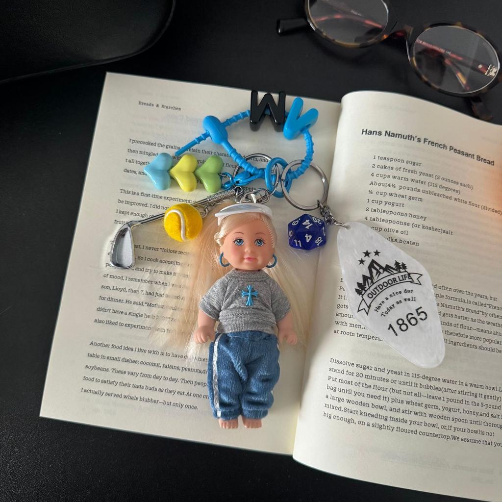 Creative Cute Mini BABI Princess Doll Toy Keychain Pendant Fashion Design Exquisite Clothe Series Backpack Pendant Birthday Gift