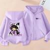 Aphmau Cartoon Print Anime Girl Kids Zip-Up Hoodie for Spring and Autumn
