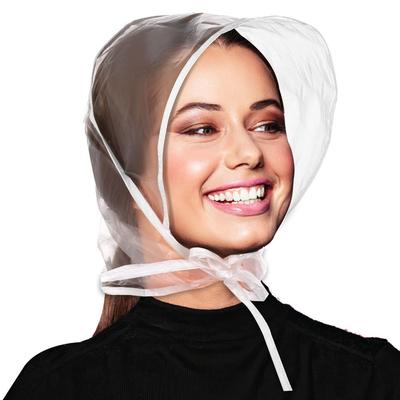 Clear Rain Hats Plastic Rain Bonnet Rain Scarf Hair Protector Hood  Women