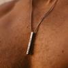 Stainless Steel Three Dimensional Necklace With Engraved Surname, Customized Pendant, Holiday Anniversary Date Gift