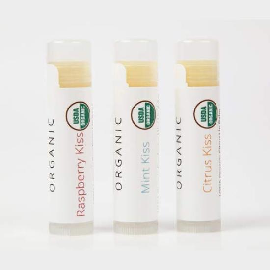 

Набор из 3 органических бальзамов для губ Utila Organic USDA Organic Бальзам для губ (Малина, Мята, Цитрус)