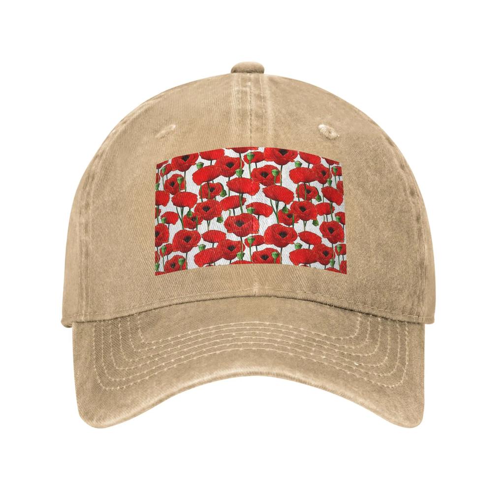 Pattern Washed Denim Cap Casual Baseball Caps Adjustable Hat Summer Unisex Baseball Hats