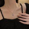 Elegant Collarbone Chain Rotating Necklace Fashion Snowflake Pendant Necklace  For Women