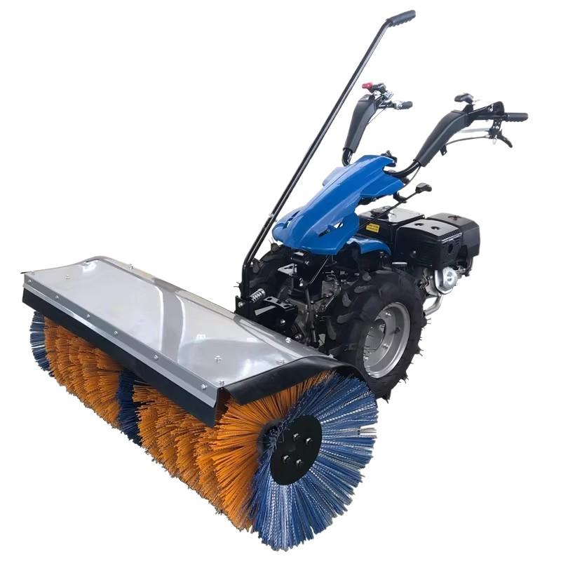 Compact Hand-Push Snow Sweeper for Efficient Road and Community Snow Removal