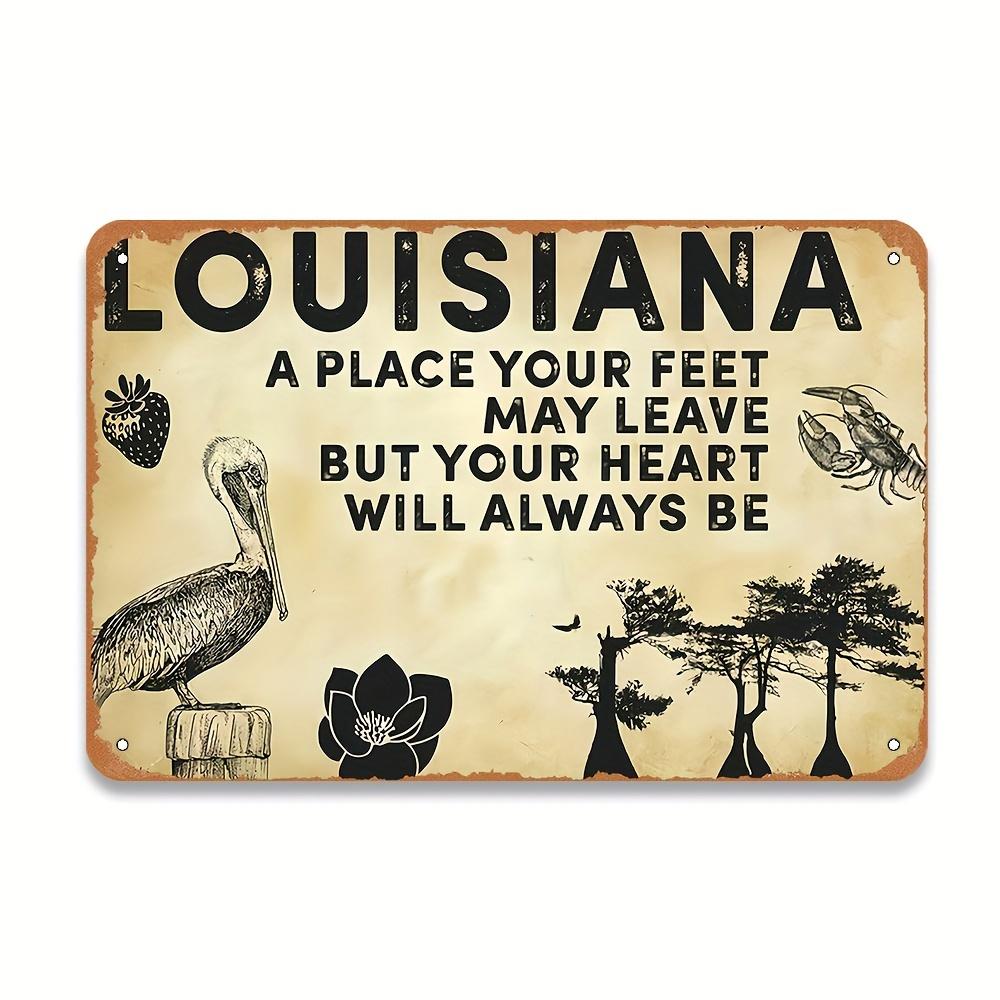 

Louisiana Antique Iron Wall Art Decor - Iron Metal Sign with Retro Design for Home, Bar, Bedroom - Humorous and Affectionate 20x30cm（7.8x11.8inch）