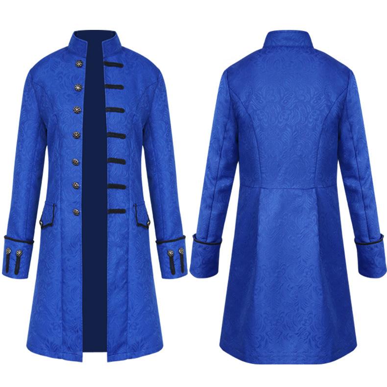 Halloween Herenjas Amazon Steampunk Vintage Opstaande Kraag Jas
