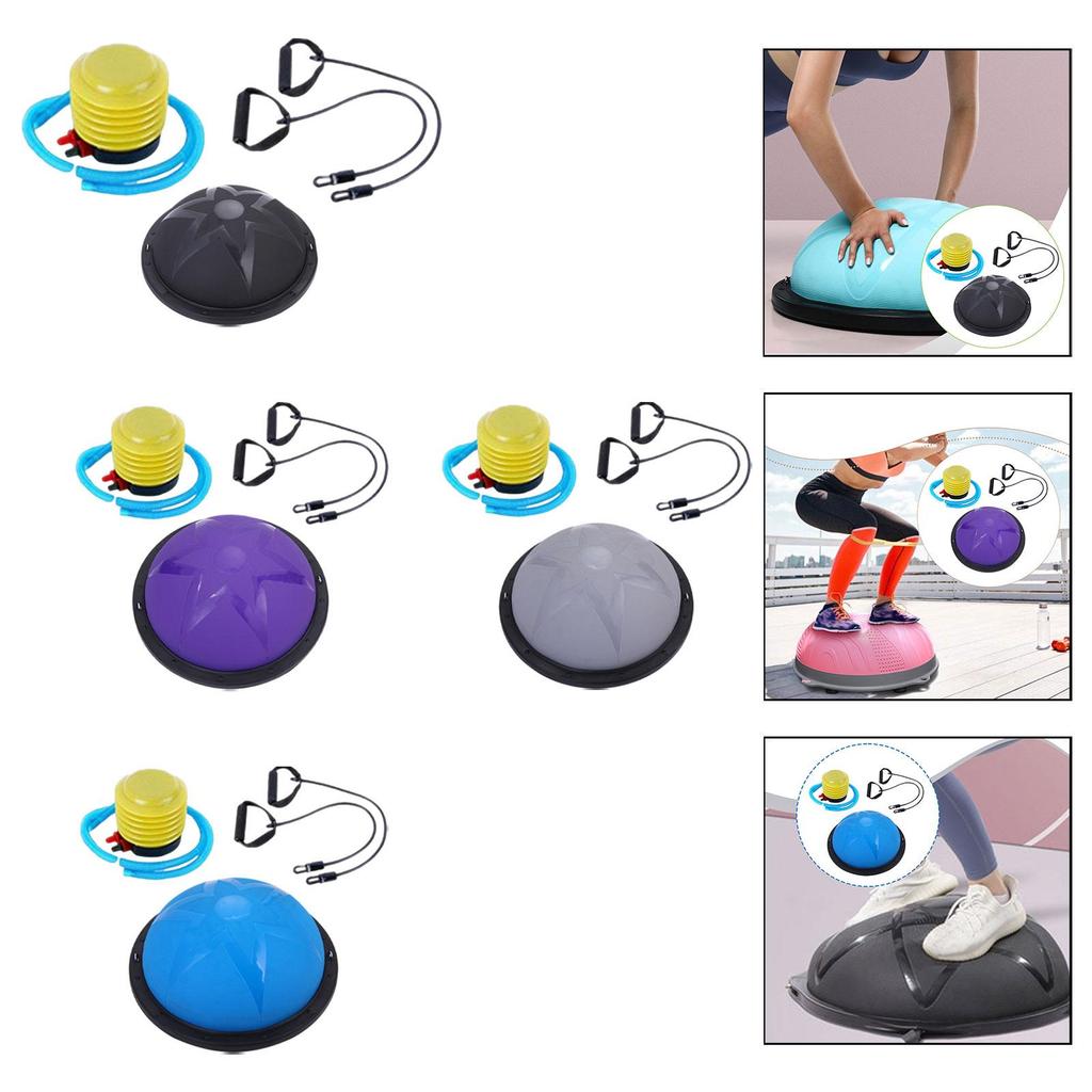 Balance Ball Half Exercise Fitness with Resistance Bands and Pump Training for Dance
