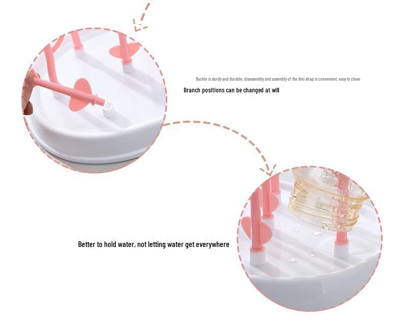 Tree-Shaped Multifunctional Baby Bottle Drying Rack – PP Material