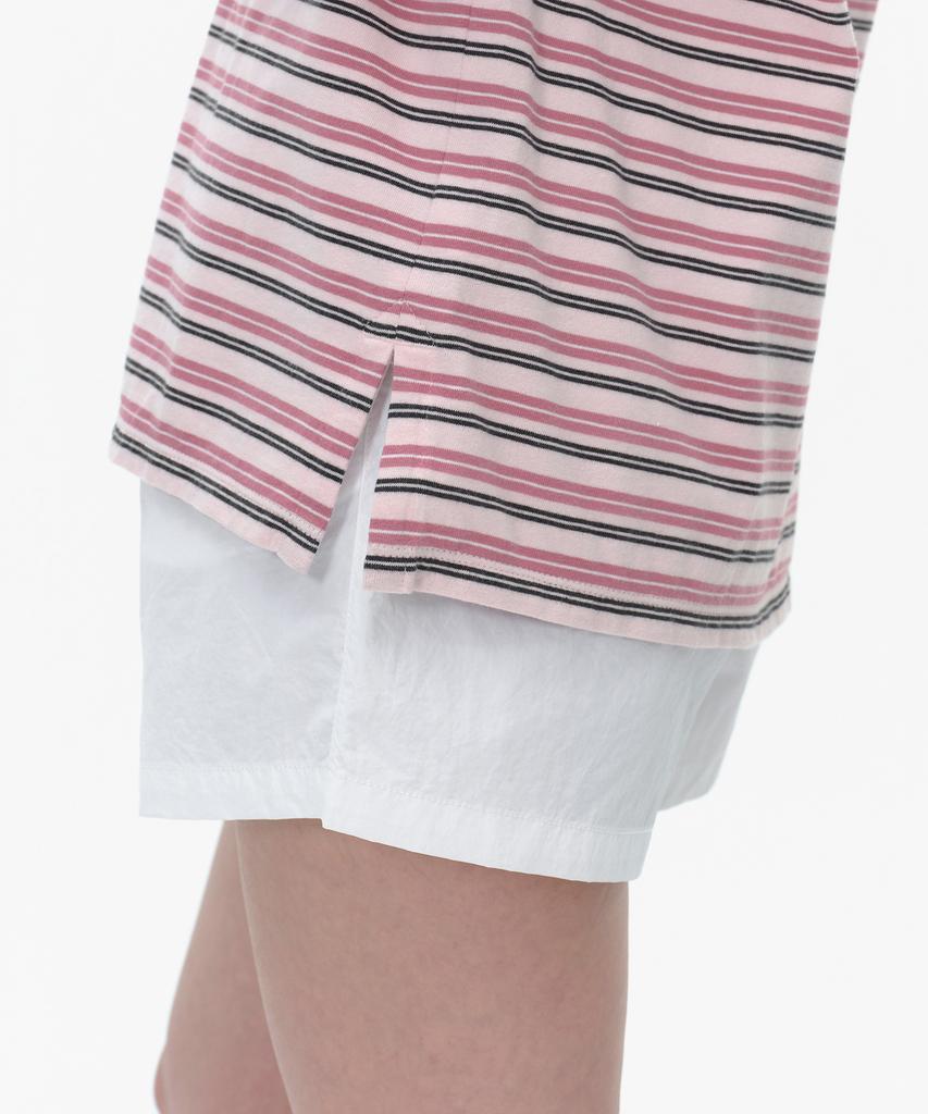 MUSINSA STANDARD WOMAN Women'S Multi-Stripe Short-Sleeve Rugby Shirt [Pink]