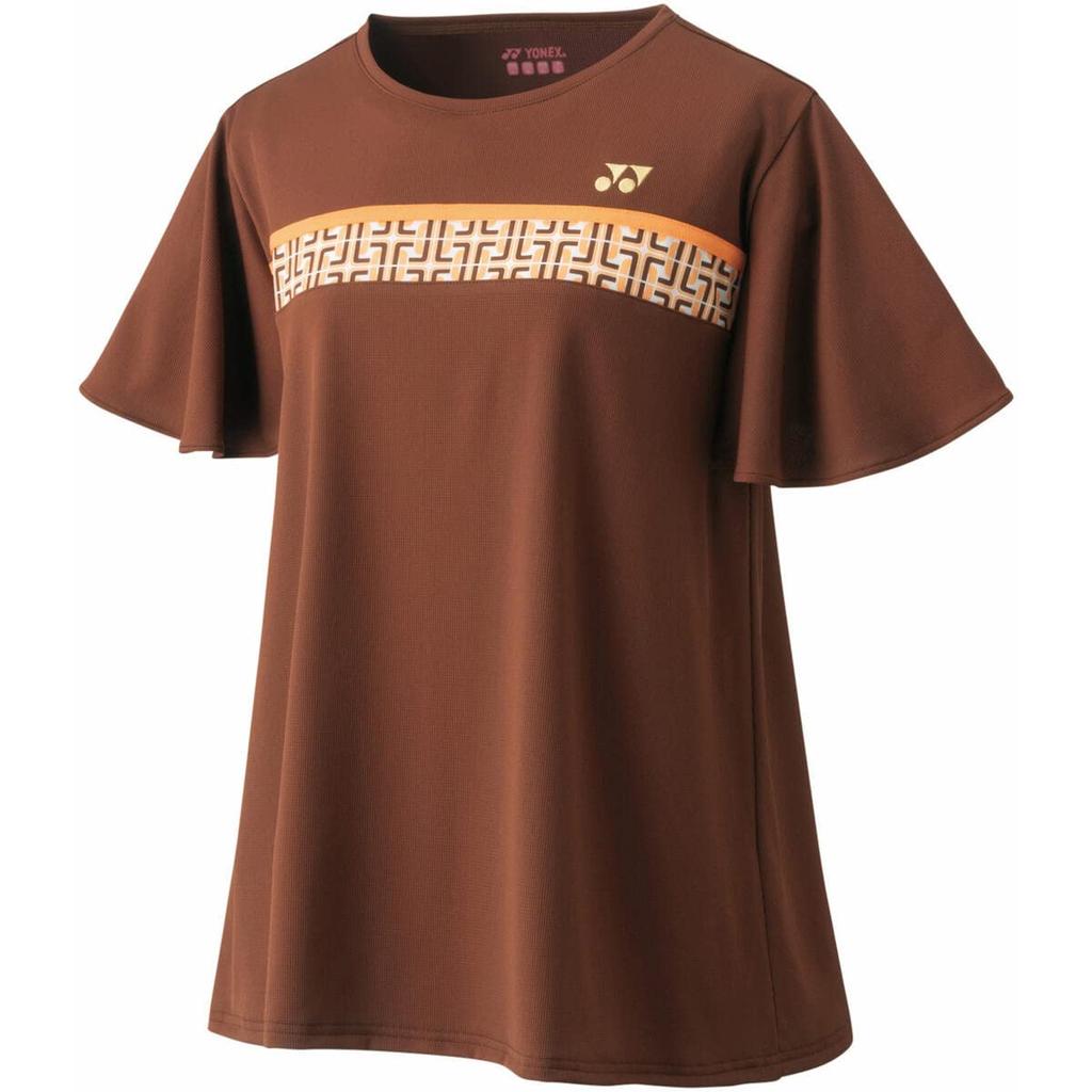 Yonex Short Sleeve Game Brown M Women's Shirt, (015)