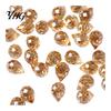 Glass Beads for Jewelry Making Faceted Teardrop Beads, Water Drop Loose Spacer Top Drilled Crystal Vintage Style Sun Catcher, DIY Necklace Bracelet